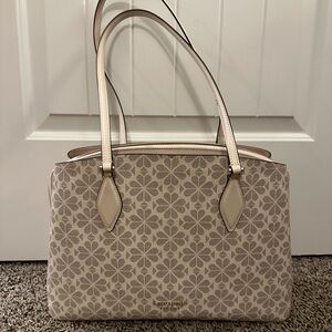 Kate Spade Beige Floral Tote Bag